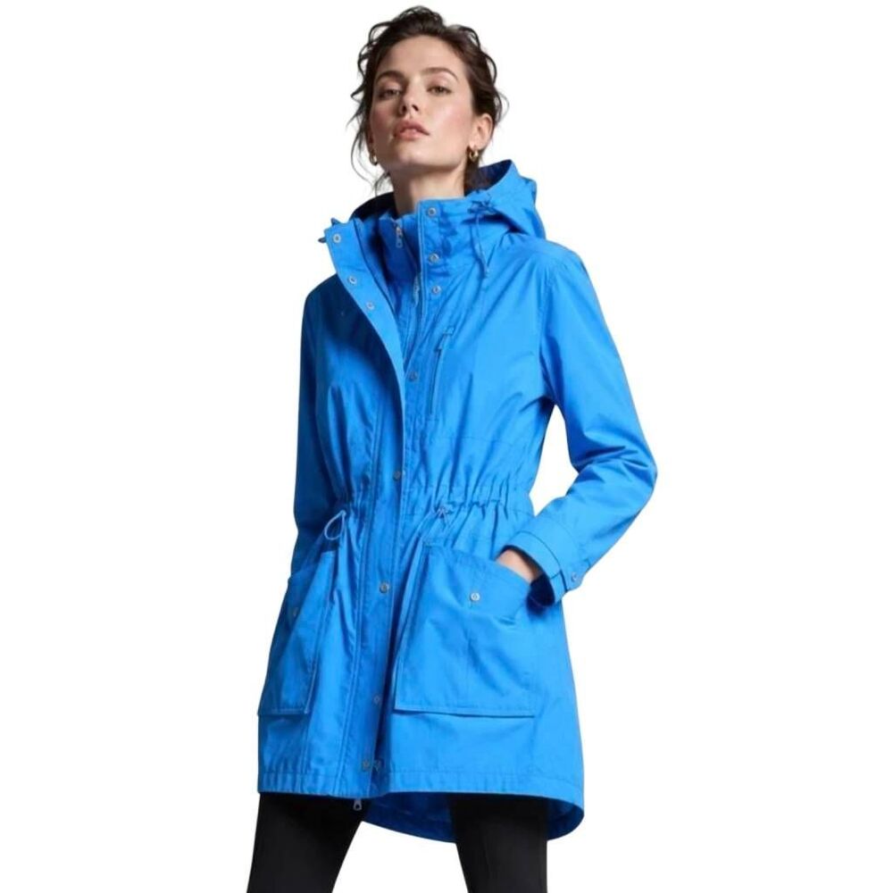 J. Crew Perfect Rain Jacket Blue Hooded Anorak Parka XS